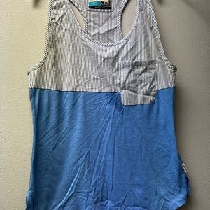 D&J Blue and White Striped Tank Top